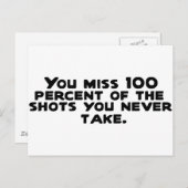 シュートを打たなければ、100%外れる。 ポストカード (正面/裏面)