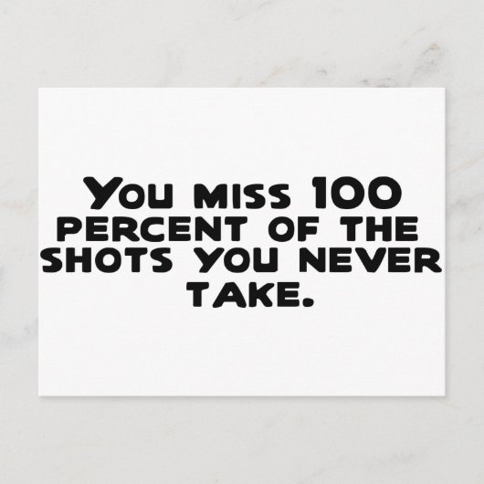 シュートを打たなければ、100%外れる。 ポストカード (正面)