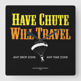 シュートを走行します持って下さい スクエア壁時計