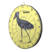 シュービル鳥の漫画イラストレーション ダーツボード (正面右)