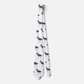 シュービル鳥の漫画イラストレーション ネクタイ (正面)