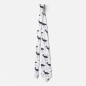 シュービル鳥の漫画イラストレーション ネクタイ (裏面)