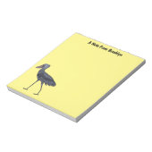 シュービル鳥の漫画イラストレーション ノートパッド (回転)