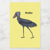 シュービル鳥の漫画イラストレーション フードラベル (シングルラベル)