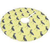 シュービル鳥の漫画イラストレーション ブラッシュドポリエステルツリースカート (アングル)