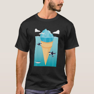 シュールおもしろいアイスクリームアイスバーグアイスクリーム愛好家 Tシャツ