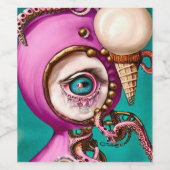 シュールたこアイスクリーム人形 ワインラベル (シングルラベル)