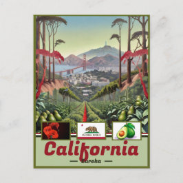 シュールなカリフォルニアの夢の世界: 州の象徴 ポストカード