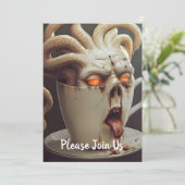 シュールなコーヒー タコ 招待状 (スタンド正面)