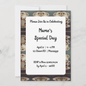 シュールなコーヒー タコ 招待状 (裏面)