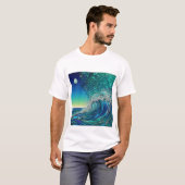 シュールなサーフの海景 Tシャツ (正面フル)