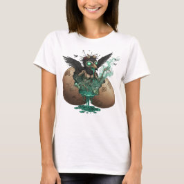 シュールなスプーキー・クロウ・ウィメンズTシャツ Tシャツ