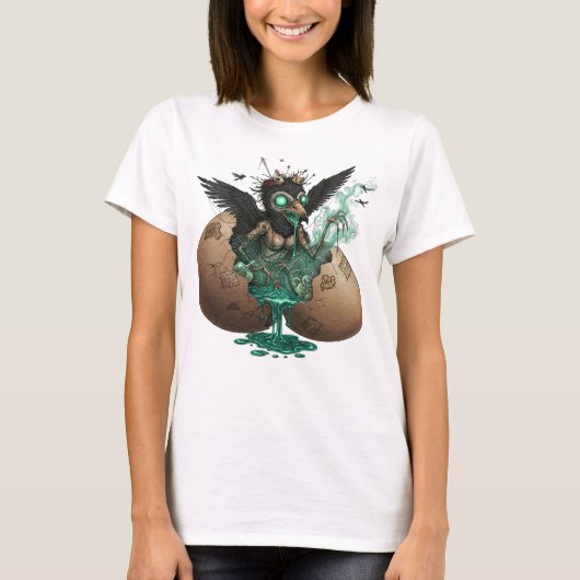 シュールなスプーキー・クロウ・ウィメンズTシャツ Tシャツ (正面)