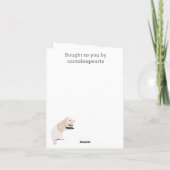 シュールなネズミのウェイター 編集可能 カード (裏面)