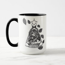シュールなバラのドレス ボタニカル2トーン コーヒーマグ