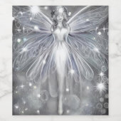 シュールなヴィンテージの白いスパークルフェアリー ワインラベル (シングルラベル)