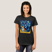 シュールな印象派の猫 印象主義 猫 1 Tシャツ (正面フル)