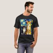 シュールな印象派の猫 印象主義 猫 3 Tシャツ (正面フル)