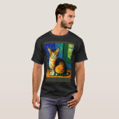 シュールな印象派の猫 印象主義 猫 6 Tシャツ (正面フル)