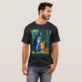 シュールな印象派の猫 印象主義 猫 7 Tシャツ (正面フル)