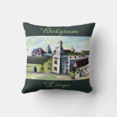 シュールな夢の風景の神秘的な城、リーゲ クッション (裏面)