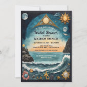 シュールな天界の海景神秘的なブライダルシャワー 招待状 (正面)