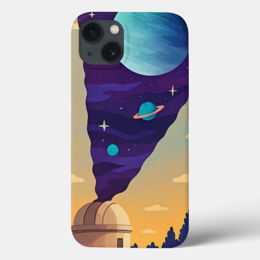 シュールな宇宙天文台のスマホケース - コズミックファン Case-Mate iPhoneケース (裏面)