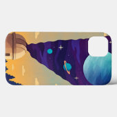 シュールな宇宙天文台のスマホケース - コズミックファン Case-Mate iPhoneケース (裏面 (横))