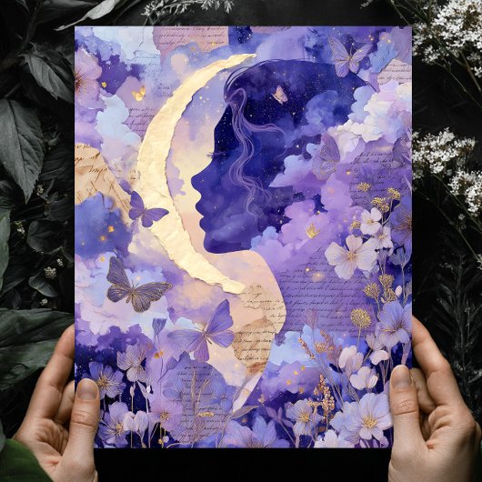 シュールな幻想の月の天体ナイトスカイ ウォールアート