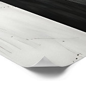 シュールな建築の階段とアーチ モノクロ ポスター (角)