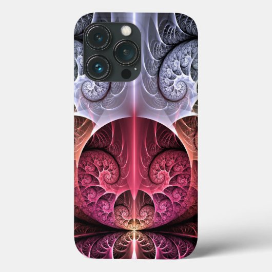 シュールな抽象的ファンタジーフラクタルアート ハートビート Case-Mate iPhoneケース (裏面)