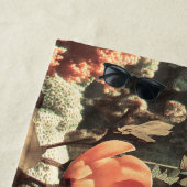 シュールな水中ポートレート コーラルフラワー付き ビーチタオル (インサイチュ)