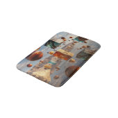 シュールな浮遊球体と立方体 バスマット (アングル)