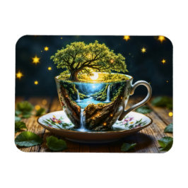 シュールな滝のキッチン装飾アート ティーセット マグネット