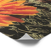 シュールな砂漠と湖と金魚 ポスター (角)