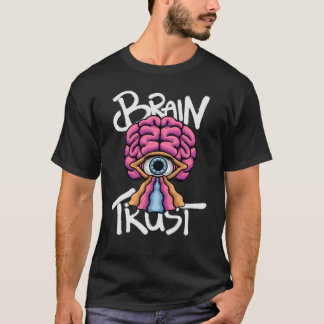 シュールな脳と目のストリートウェアデザイン Tシャツ