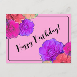 シュールな花の誕生日おめでとう ポストカード
