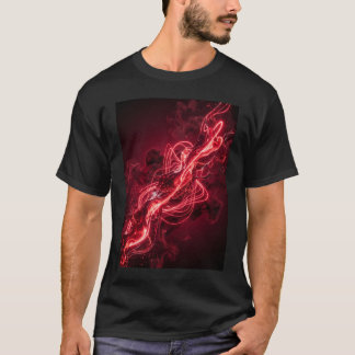 シュールな赤い液体の抽象的な流動アート Tシャツ