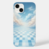 シュールな青い市松模様の空のスマホケース - 夢のような Case-Mate iPhoneケース (裏面)