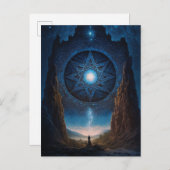 シュールの幻想的な風景のアートポストカード ポストカード (正面/裏面)