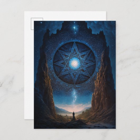 シュールの幻想的な風景のアートポストカード ポストカード (正面/裏面)