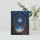 シュールの幻想的な風景のアートポストカード ポストカード (スタンド正面)