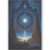 シュールの幻想的な風景アートステッカー シール (正面)