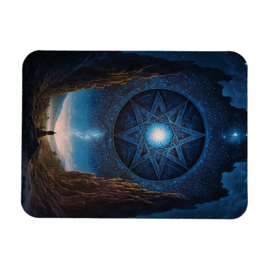 シュールの幻想的な風景アートマグネット マグネット (横)