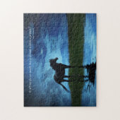 シュールの馬と空とのエドガー・アラン・ポーの詩 ジグソーパズル (縦)