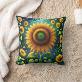 シュールひまわり クッション (ブランケット)
