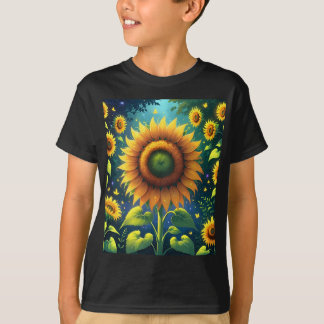 シュールひまわり Tシャツ