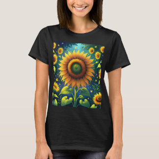 シュールひまわり Tシャツ