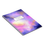 シュールカッコいい雲の水の色デザイン ノートブック (右側)