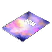 シュールカッコいい雲の水の色デザイン ノートブック (左側)